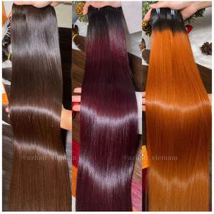 Venta al por mayor de extensiones de cabello de trama de cabello vietnamita crudo de longitud personalizada varios colores de 8 a 40 pulgadas paquetes de cabello humano - Product Image 1