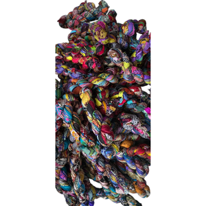 Cinta de Seda Reciclada de Sari, Hilo de Seda Trenzado Hecho a Mano, Cinta de Fibra Natural para Manualidades, Tejido y Joyería, Suministro al por Mayor - Product Image 5