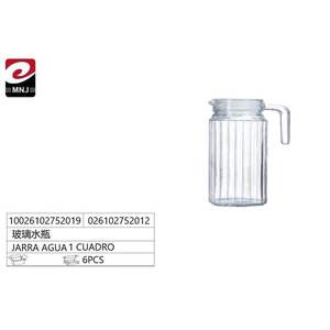 Jarra de Agua de 0.5L, Botella de Agua de Vidrio Transparente Premium, Diseño Minimalista - Product Image 1