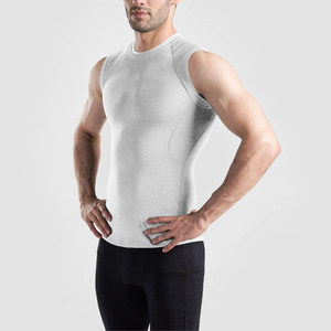 Premium Cotton Mens Tight Fit Gym Tank Top Sleeveless Muscle <b>Stringer</b> <b>Vest</b> Ribbed Breathable & Custom Logo - Product Image 2