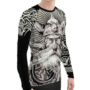 Haut de compression à manches longues pour homme, imprimé Guerrier Viking, anti-transpiration, pour MMA, BJJ et Jiu Jitsu - Product Image 4