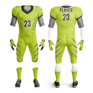 Uniforme de Fútbol Americano Personalizado de Manga Corta, Ligero y Transpirable, Talla Grande, Alta Calidad, Nuevo Estilo, Color Liso, 100% Frontal - Product Image 1