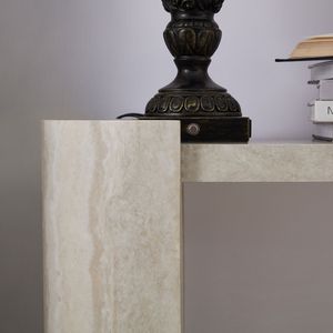 Modern Design 53.15-Inch Faux MARS <b>Marble</b> Pattern <b>Console</b> <b>Table</b> Entryway Living Room Narrow <b>Console</b> <b>Table</b> MDF Skinny Sofa <b>Table</b> - Product Image 4