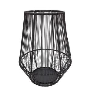 Lanterne noire en fer forgé, forme ronde, décorative pour la maison, porte-bougie artisanal en noir - Product Image 5