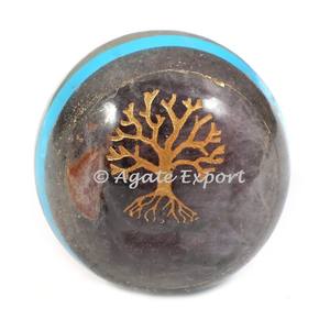 Bola de esferas de orgonita y cornalina curativa, con gargantilla, Eiki, para meditación y terapia, nueva - Product Image 5