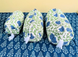 Ensemble de 3 trousses de toilette imprimées à la main, imperméables, lavables, pour maquillage et cosmétiques, avec poches, cadeau pour elle, cadeau de Noël - Product Image 2