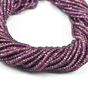 Natural Rhodolite <b>Garnet</b> Faceted Rondelle Beads 3.5MM Loose Gemstone Beads Strand For Jewelry Making Wholesale Price Bulk Supply - Product Image 6
