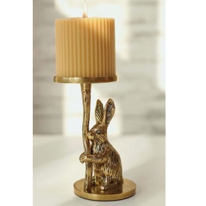 Porte-bougie décoratif fait main, support de décoration de table, finition dorée, taille personnalisée, porte-bougie hurricane - Product Image 5