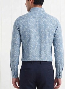 Camisa Casual de Hombre Enovate con Estampado Floral, 100% Algodón, ODM, Manga Larga, Cuello Clásico, Transpirable, Tela Popelina Doble, para Verano - Product Image 3