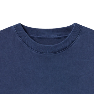 Men's <b>White</b> <b>T</b>-<b>Shirt</b> Short Sleeve O-Neck Regular Fit Contrast Blue Trim Casual Knitted Printed Design Eco-Friendly 100% Cotton - Product Image 3