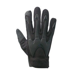Anti-Slip Textured Nylon Safety <b>Gloves</b> With Elastic Wristband General Purpose Black - Product Image 2