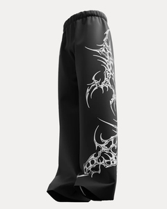 Pantalones Anchos de Alta Calidad para Mujer, Estilo Jogger, Personalizables, Elásticos, Oversize, con Plumas - Product Image 2