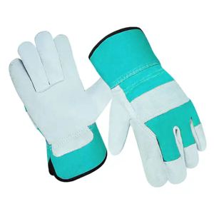 Guantes de Seguridad Industriales Antiestáticos, Transpirables y Duraderos, de Algodón y Piel de Vacuno, para Protección Laboral - Product Image 3