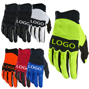 Gants de motocross à doigts entiers orange et noir en polyester, nylon et polyuréthane, antidérapants, avec fermeture auto-agrippante, unisexe, pour l'extérieur - Product Image 6