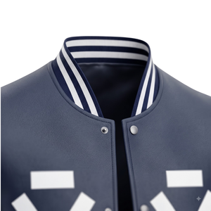 Custom Wholesale Eco-Friendly Reversible Winter Varsity <b>Jacket</b> Wool Body Two Tone Color Block Chenille <b>Patch</b> Design Direct - Product Image 3