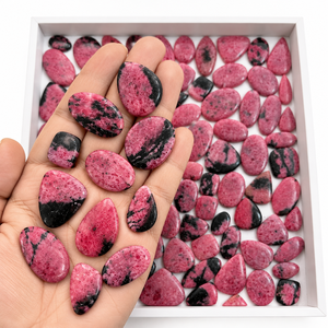 Rida Creations - Cabujones de Rodonita Rosa Suelta de Alta Calidad AAA+, Piedras Preciosas Naturales de Rodonita Rosa de Rajasthan con Certificado IGI - Product Image 4