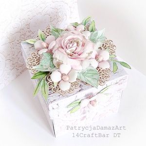 Pearl Decorative <b>Keepsake</b> <b>Box</b> Handmade Rose Gift <b>Box</b> Vintage Floral Storage <b>Box</b> Elegant Trinket Organizer <b>Box</b> - Product Image 2