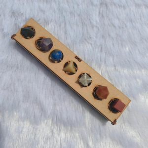 Ensemble de 7 cristaux chakra avec solides de Platon, géométrie sacrée, pierres de guérison, Reiki, méditation, yoga, équilibrage énergétique, pierres précieuses - Product Image 4