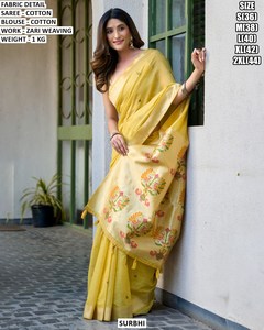 Royal Amora Cotton Traditional Embroidered <b>Saree</b> for Party Winter & Summer - Product Image 2