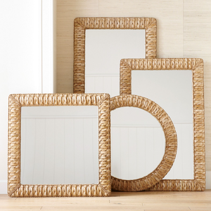 Espejo de Pared Rectangular Decorativo de Seagrass, Hecho a Mano, con Acabado Brillante, para Decoración Moderna de Dormitorio o Sala de Estar - Product Image 3