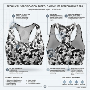Hot Selling Camouflage Printed Sports <b>Bra</b> High Support Workout Running Breathable <b>Stretch</b> Exercise Spandex Polyester Comfort <b>Bra</b> - Product Image 2