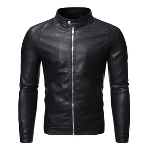 Veste bomber d'hiver pour homme, vente en gros, personnalisable, de haute qualité, coupe-vent, en cuir, avec broderie médaillon - Product Image 1