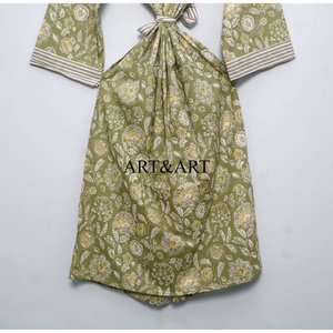 Bata Kimono Boho de Algodón Orgánico Suave con Estampado Floral para Spa, Festivales de Música, Ropa de Descanso y Ocasiones de Playa, Tejido Ecológico - Product Image 6