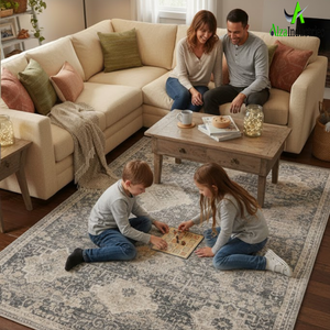 Tapis de salon |   Mélange de laine, coton, soie et jute |   Fibres durables en polyester, nylon et polypropylène |   Tapis modernes pour la maison - Product Image 3