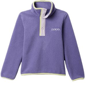 Sweat-shirt en polaire au design confortable avec logo personnalisé Manches longues Vêtements tendance pour garçons Matière respirante et confortable avec bouton - Product Image 1