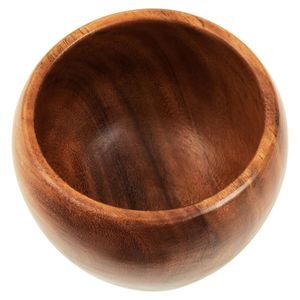 Tazón de madera pulido para cocina, vajilla para desayuno, aperitivos, sopa, ensalada, comedor y fiestas. - Product Image 1