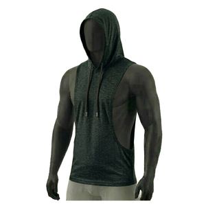 HYPEN SPORTS Unisex 100% Cotton Anti-Pilling <b>Vintage</b> Knitted Tie-Dyed Hooded <b>Tank</b> <b>Top</b> Custom Vest Fitness Wear Breathable Front - Product Image 6