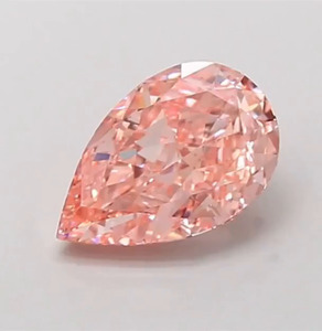 Diamant rose taille poire cultivé en laboratoire, couleur vive fantaisie, clarté VS VVS, excellente taille, certifié IGI, prix de gros - Product Image 1