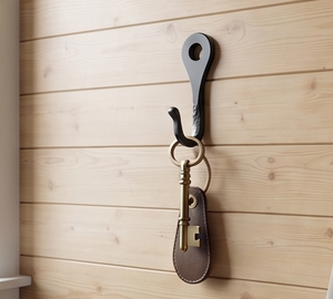 Premium <b>Black</b> Metal Wall <b>Hook</b> Heavy-Duty Minimalist Design for Clothing Storage Drill Installation Single <b>Hook</b> - Product Image 3