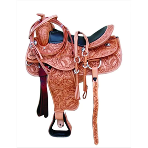 Sillín de caballo occidental clásico genuino Cuero de diseño inglés | Sillín de equitación ecuestre duradero de alta calidad Precio a granel con descuento - Product Image 2