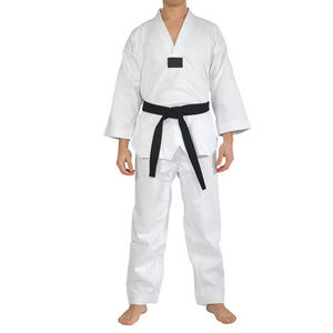 Uniforme de taekwondo de algodón transpirable para entrenamiento profesional de artes marciales, uniforme de taekwondo para práctica diaria. - Product Image 5