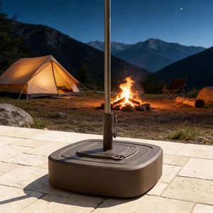 Base per Ombrellone da Giardino in Acciaio Inossidabile per Patio, Ristorante, Hotel con Struttura in Acciaio - Product Image 1