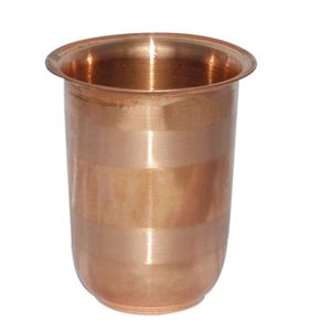 Verre à eau en cuivre pur véritable, artisanal, pour une hydratation saine et la décoration de la cuisine - Product Image 1