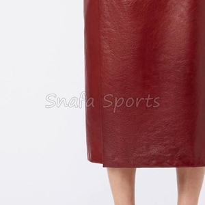 Encuentra faldas de cuero genuino similares, falda de cuero 100% de alta calidad para mujer con hebilla, falda de cuero para fiesta para mujer - Product Image 6