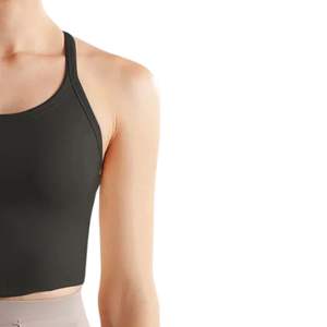 Custom Wholesale Women Racerback Crop Tank <b>Top</b> Sleeveless Yoga Gym Sports Bra Stretch Breathable Fitness Workout Activewear - Product Image 4