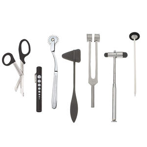 Kit de diagnostic manuel multi-usages en acier inoxydable noir de qualité supérieure pour examen neurologique, ORL et ophtalmique, avec outils de percussion des réflexes - Product Image 3