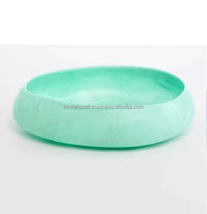 Bol en résine moderne de couleur verte Finitions brillantes élégantes de meilleure qualité pour les plateaux de service élégants - Product Image 6