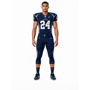 Ensemble d'uniformes de football américain style professionnel en polyester et élasthanne, personnalisable OEM avec étiquette personnalisée, pantalon de football, tenue d'équipe en taille 5XL - Product Image 1
