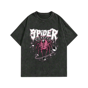 Nouveauté Chemises décontractées de style streetwear à manches courtes en coton 100% pour hommes, impression DTG personnalisée de haute qualité, effet délavé - Product Image 1