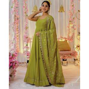 ชุดราตรีออกแบบมีสไตล์ชุดสวมใส่สำหรับงานปาร์ตี้ที่มีก้นและ dupatta - Product Image 3