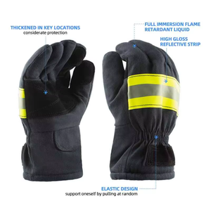 Guantes de Bombero Resistentes al Agua, al Fuego y al Desgaste, de Cuero Vacuno, Antideslizantes, Duraderos y Ecológicos - Product Image 6