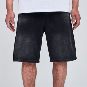 Shorts en jean pour homme de haute qualité avec logo personnalisé, style vintage, coupe ample, denim respirant, taille mi-haute, idéal pour l'été chaud - Product Image 4