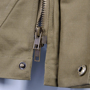 Veste tactique pour homme, couleur unie, manches longues, coupe-vent, en toile, pour l'automne - Product Image 6