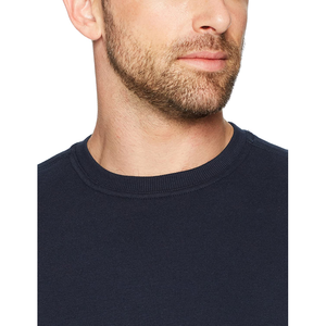 Wholesale Mens Navy Blue White Chest Panel Crew Neck Sweatshirt Long Sleeve Custom <b>Pullover</b> <b>Jumper</b> - Product Image 5