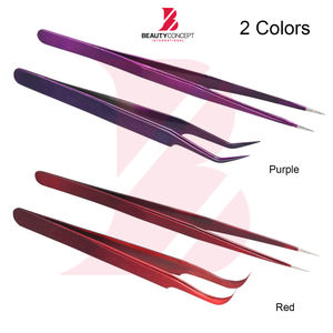 Extensions de cils, ensemble de 2 pinces à cils, pinces à cils à pointes en fibre de haute précision pour extensions de cils - Product Image 6