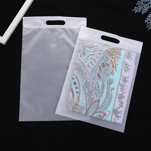 <b>Clothes</b> Packaging <b>Pvc</b> Clear Zipper High Quality New Custom Luxury Frosted White Shipping Bag With Logo - Product Image 4